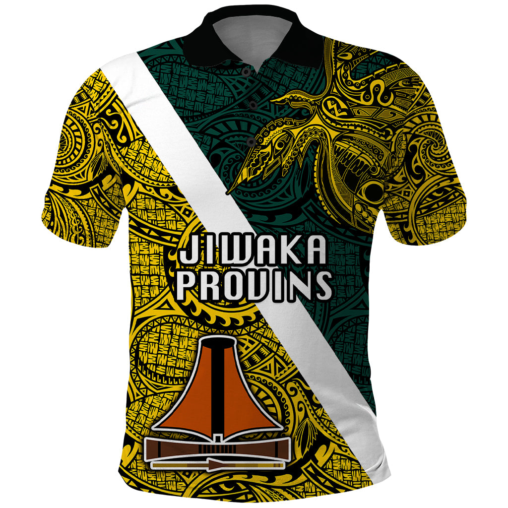 Papua New Guinea Jiwaka Province Polo Shirt PNG Birds Of Paradise Polynesian Arty Style LT03 Yellow - Polynesian Pride