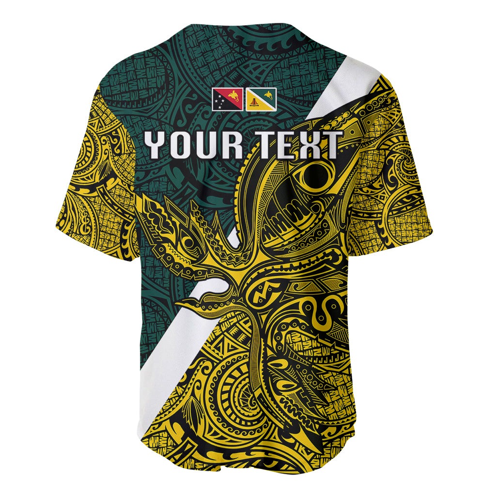 Personalised Papua New Guinea Jiwaka Province Baseball Jersey PNG Birds Of Paradise Polynesian Arty Style LT03 - Polynesian Pride