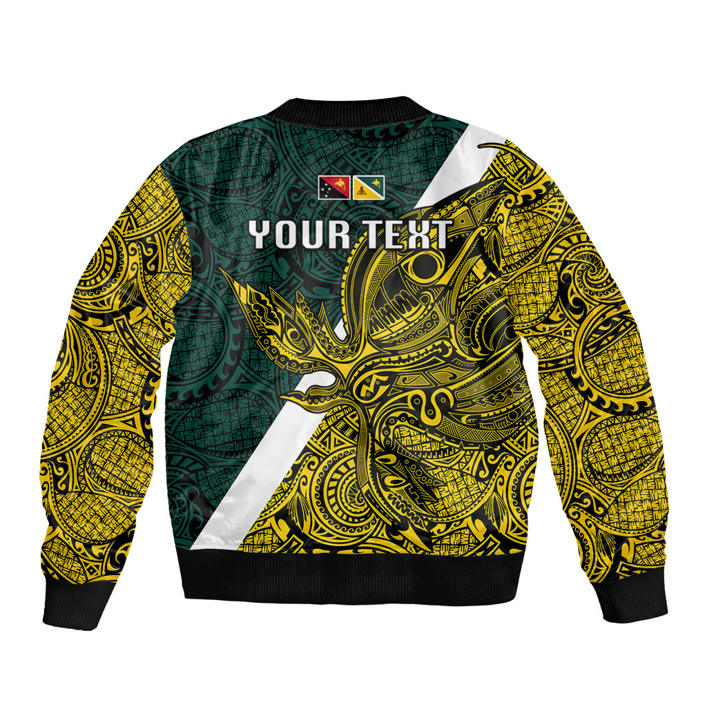 Personalised Papua New Guinea Jiwaka Province Bomber Jacket PNG Birds Of Paradise Polynesian Arty Style LT03 - Polynesian Pride