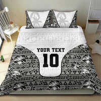 Custom Fiji Pacific Rugby 2024 Bedding Set Tapa Tribal and Fijian Masi Pattern