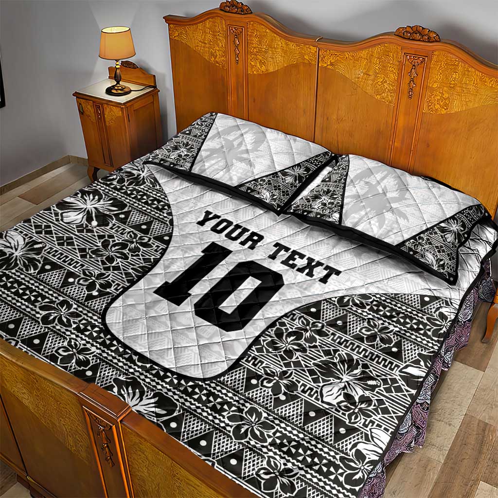 Custom Fiji Pacific Rugby 2024 Quilt Bed Set Tapa Tribal and Fijian Masi Pattern