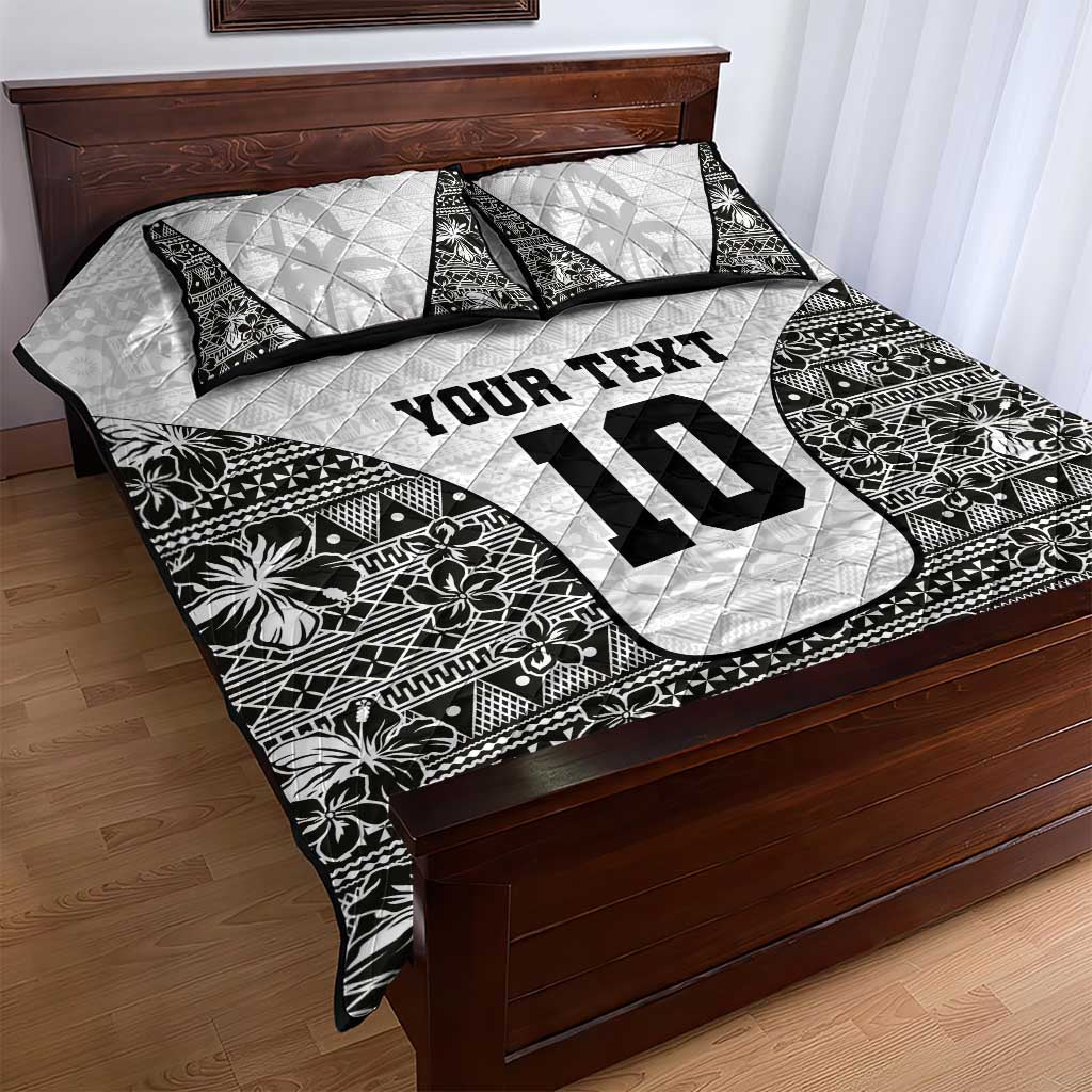 Custom Fiji Pacific Rugby 2024 Quilt Bed Set Tapa Tribal and Fijian Masi Pattern