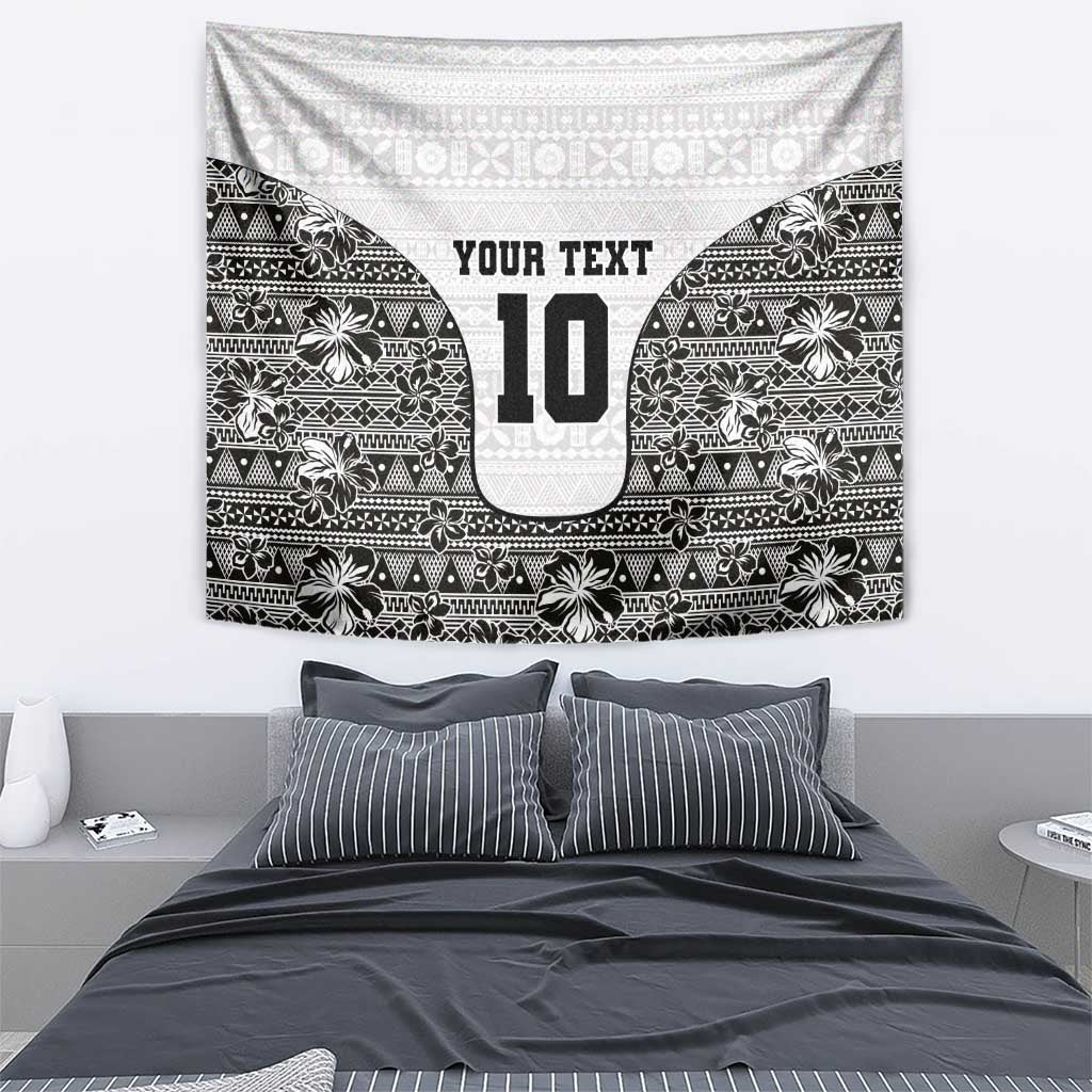 Custom Fiji Pacific Rugby 2024 Tapestry Tapa Tribal and Fijian Masi Pattern