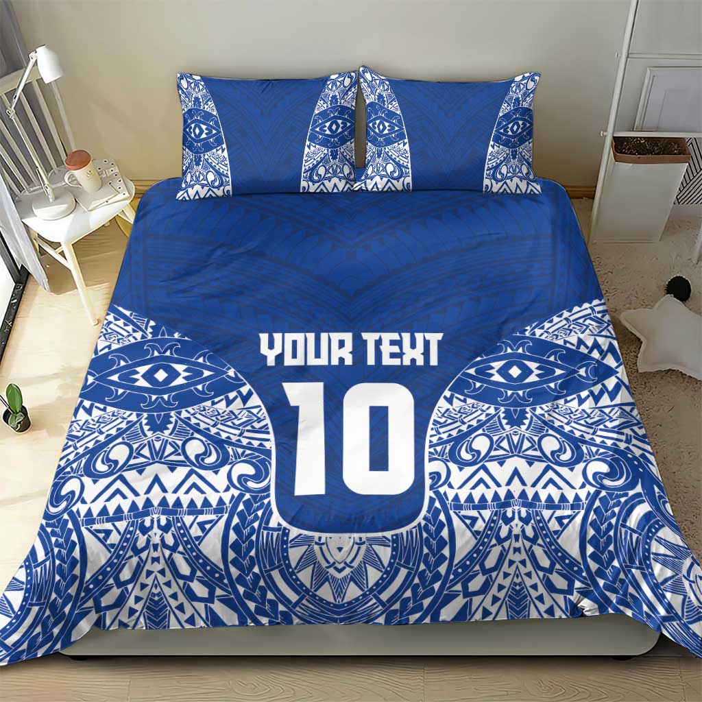 Custom Samoa Pacific Rugby 2024 Bedding Set Polynesian Pacific Tribal Pattern