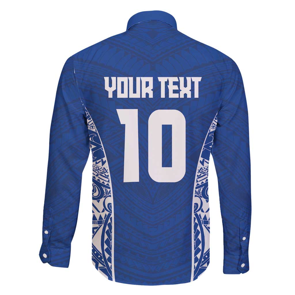 Custom Samoa Pacific Rugby 2024 Family Matching Long Sleeve Bodycon Dress and Hawaiian Shirt Polynesian Pacific Tribal Pattern