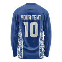 Custom Samoa Pacific Rugby 2024 Long Sleeve Shirt Polynesian Pacific Tribal Pattern