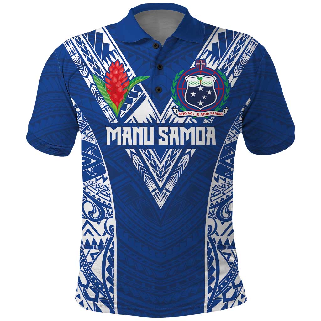 Custom Samoa Pacific Rugby 2024 Polo Shirt Polynesian Pacific Tribal Pattern