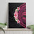 Hawaiian Tropical Plumeria Art Polynesian Tattoo Canvas Wall Art Black and Bright Pink Color