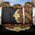 Hawaiian Tropical Plumeria Art Polynesian Tattoo Back Car Seat Cover Black and Autumn Color Theme