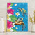 Hawaiian Tropical Flower and Honu Under Blue Water Canvas Wall Art