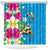 Hawaiian Tropical Flower and Honu Under Blue Water Shower Curtain