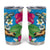 Hawaiian Tropical Flower and Honu Under Blue Water Tumbler Cup