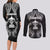 New Zealand Rugby Couples Matching Long Sleeve Bodycon Dress and Long Sleeve Button Shirt Aotearoa Champion Cup History with Silver Fern LT03 - Polynesian Pride