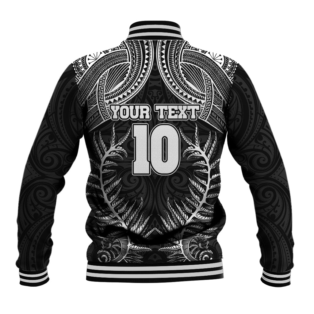 Custom New Zealand Rugby Baseball Jacket Aotearoa Champion Cup History with Silver Fern LT03 - Polynesian Pride