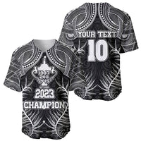 Custom New Zealand Rugby Baseball Jersey Aotearoa Champion Cup History with Silver Fern LT03 - Polynesian Pride