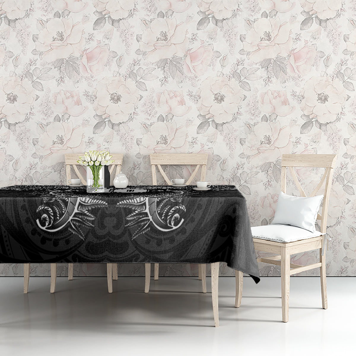 Custom New Zealand Rugby Tablecloth Aotearoa Champion Cup History with Silver Fern LT03 - Polynesian Pride