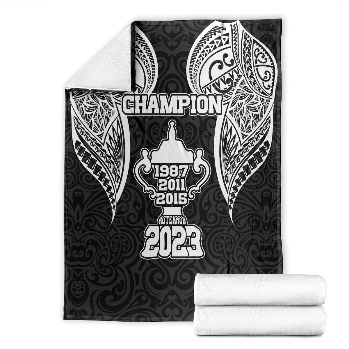 New Zealand Rugby Blanket Aotearoa Champion Cup History with Haka Dance LT03 - Polynesian Pride