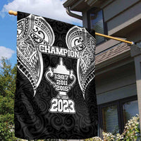 New Zealand Rugby Garden Flag Aotearoa Champion Cup History with Haka Dance LT03 - Polynesian Pride