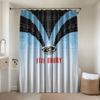 Fijian Rugby Bathroom Set Tapa Pattern Retro Sporty Style