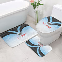 Fijian Rugby Bathroom Set Tapa Pattern Retro Sporty Style