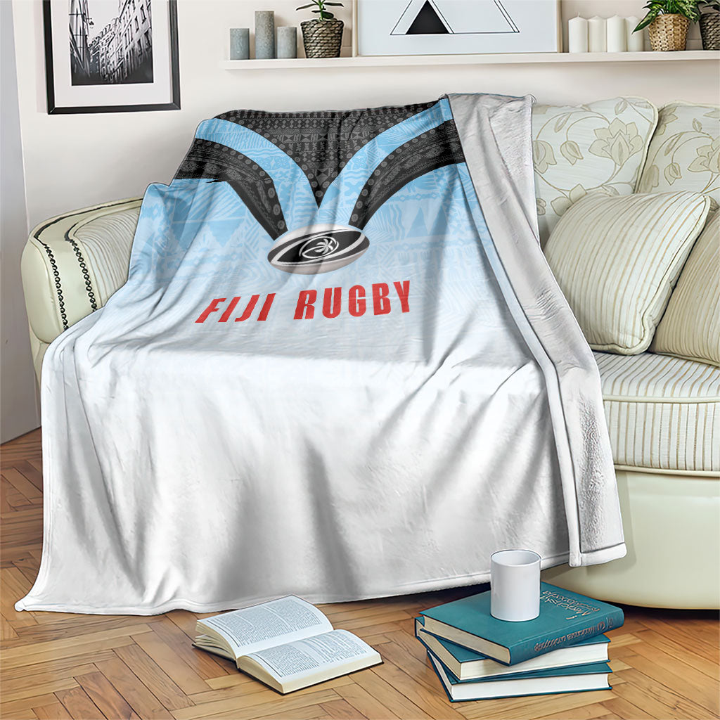 Fijian Rugby Blanket Tapa Pattern Retro Sporty Style