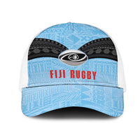 Fijian Rugby Mesh Trucker Cap Tapa Pattern Retro Sporty Style