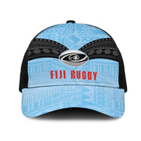 Fijian Rugby Mesh Trucker Cap Tapa Pattern Retro Sporty Style
