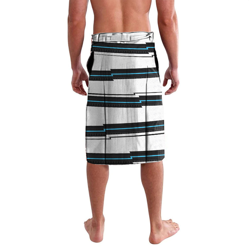 Custom Fijian Rugby Sevens Lavalava Masi Tapa Pattern Stripes Sporty Style