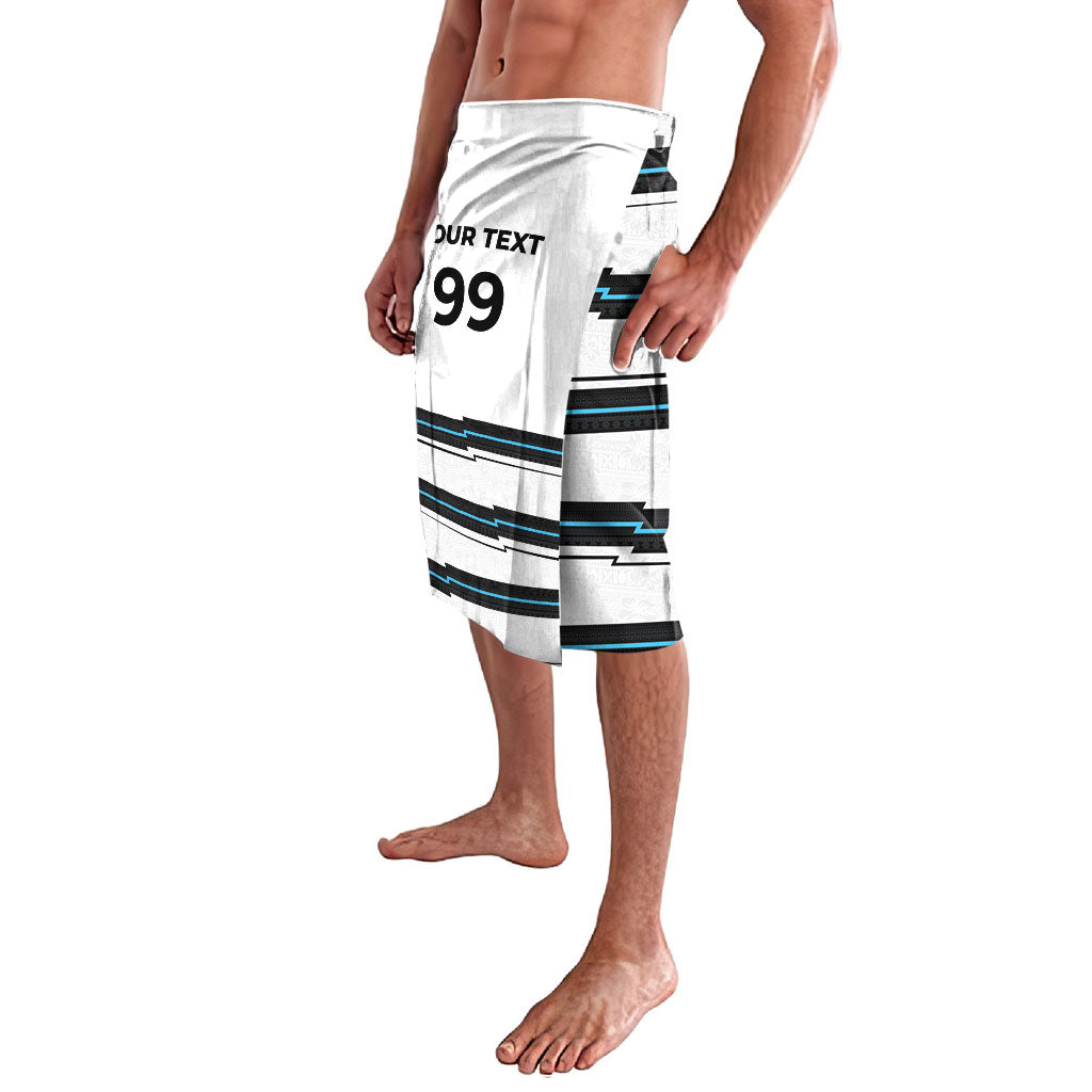 Custom Fijian Rugby Sevens Lavalava Masi Tapa Pattern Stripes Sporty Style