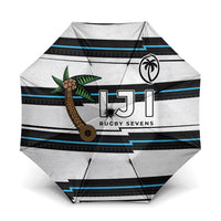 Fijian Rugby Sevens Umbrella Masi Tapa Pattern Stripes Sporty Style
