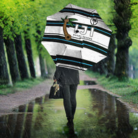 Fijian Rugby Sevens Umbrella Masi Tapa Pattern Stripes Sporty Style