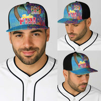 Fijian Coral Reef Baseball Net Cap with Traditional Tapa Pattern Split Style LT03 - Polynesian Pride
