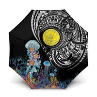 Palau Jellyfish Umbrella Coral Reef with Polynesian Pattern