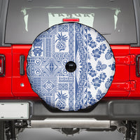 Hawaii Spare Tire Cover Aloha Tropical Plants Tribal Pattern Blue Version LT03 - Polynesian Pride