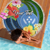 Kosrae Beach Blanket Hibiscus Mix Maori Tattoo Pattern LT03 - Polynesian Pride