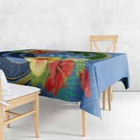 Kosrae Tablecloth Hibiscus Mix Maori Tattoo Pattern LT03 - Polynesian Pride