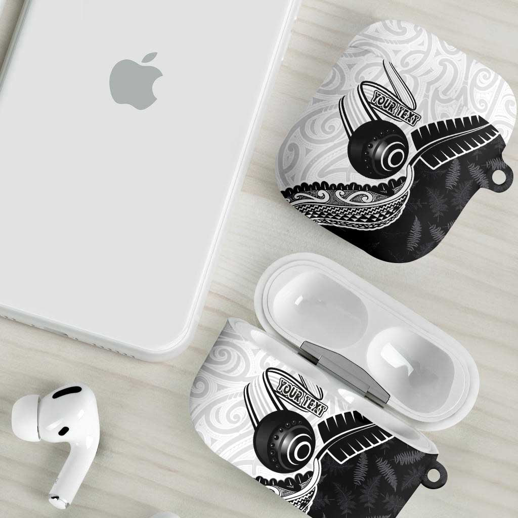 Personalised Aotearoa Lawn Bowls AirPods Case Maori and Silver Fern Half Style - Polynesian Pride