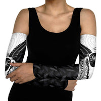Personalised Aotearoa Lawn Bowls Arm Sleeves Maori and Silver Fern Half Style - Polynesian Pride