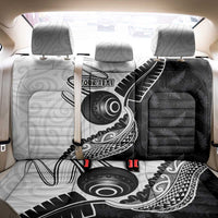 Personalised Aotearoa Lawn Bowls Back Car Seat Cover Maori and Silver Fern Half Style - Polynesian Pride