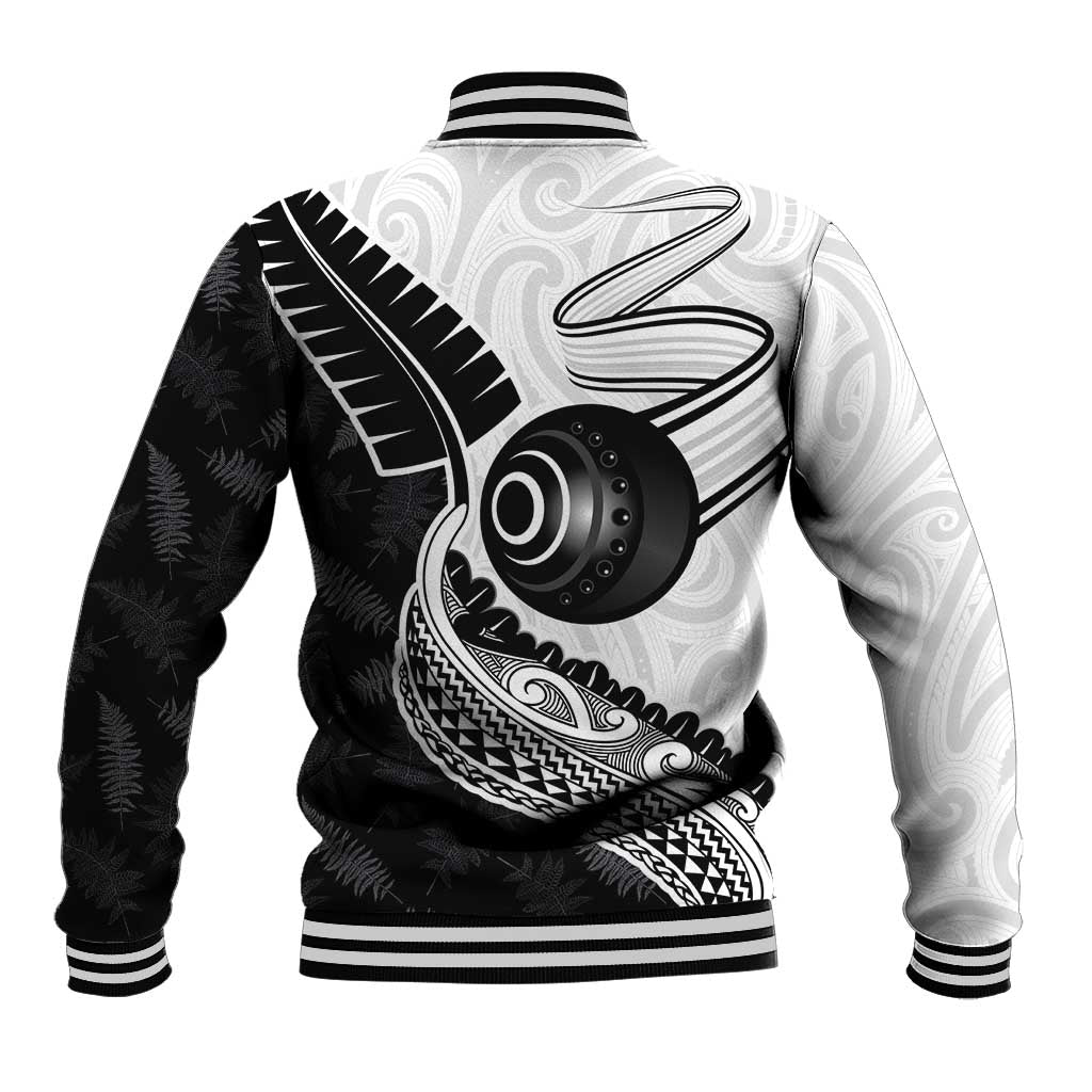 Personalised Aotearoa Lawn Bowls Baseball Jacket Maori and Silver Fern Half Style LT03 - Polynesian Pride