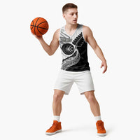 Personalised Aotearoa Lawn Bowls Basketball Jersey Maori and Silver Fern Half Style - Polynesian Pride