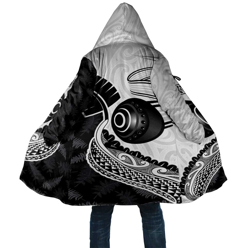 Personalised Aotearoa Lawn Bowls Cloak Maori and Silver Fern Half Style - Polynesian Pride