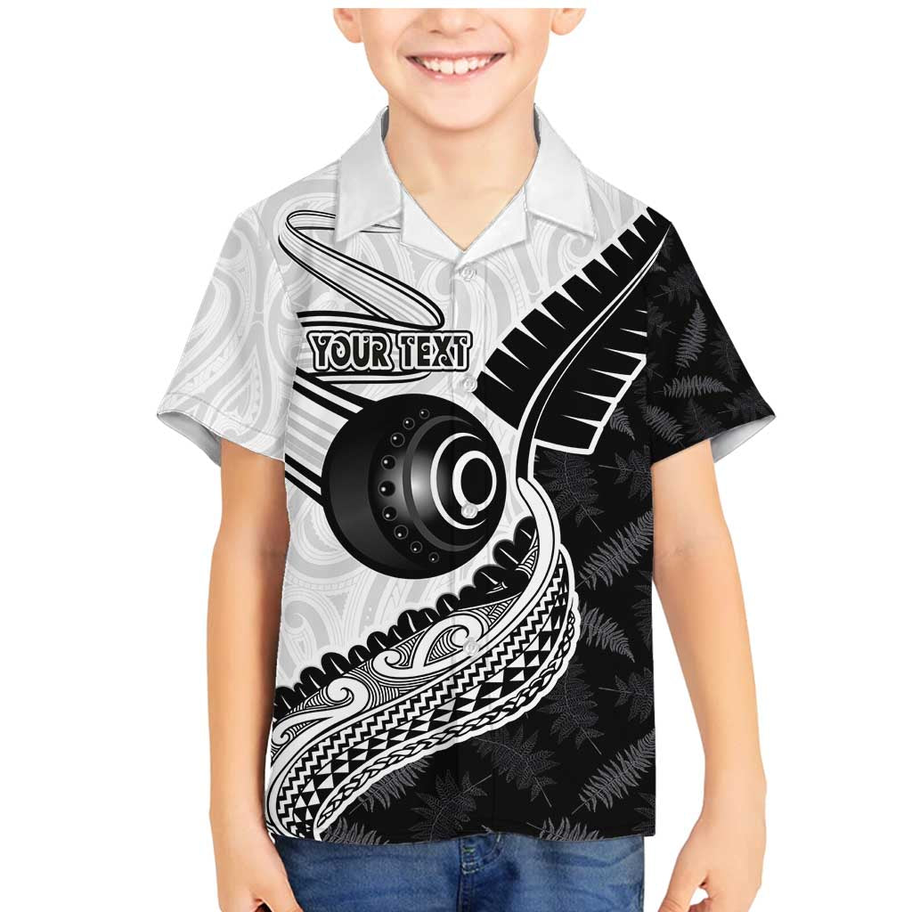 Personalised Aotearoa Lawn Bowls Family Matching Mermaid Dress and Hawaiian Shirt Maori and Silver Fern Half Style - Polynesian Pride
