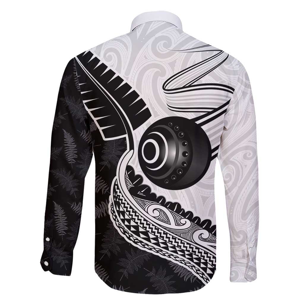 Personalised Aotearoa Lawn Bowls Family Matching Short Sleeve Bodycon Dress and Hawaiian Shirt Maori and Silver Fern Half Style - Polynesian Pride