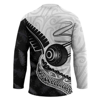 Personalised Aotearoa Lawn Bowls Hockey Jersey Maori and Silver Fern Half Style - Polynesian Pride