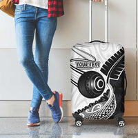 Personalised Aotearoa Lawn Bowls Luggage Cover Maori and Silver Fern Half Style - Polynesian Pride