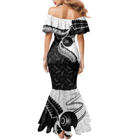 Personalised Aotearoa Lawn Bowls Mermaid Dress Maori and Silver Fern Half Style - Polynesian Pride