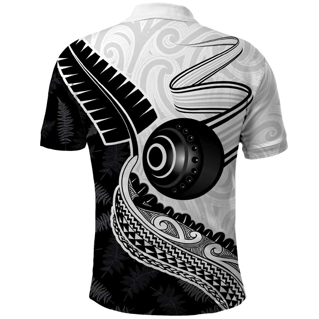 Personalised Aotearoa Lawn Bowls Polo Shirt Maori and Silver Fern Half Style - Polynesian Pride