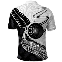 Personalised Aotearoa Lawn Bowls Polo Shirt Maori and Silver Fern Half Style - Polynesian Pride