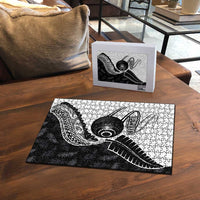 Personalised Aotearoa Lawn Bowls Puzzle Maori and Silver Fern Half Style LT03 - Polynesian Pride